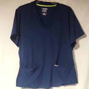 Landau Women's Navy Short Sleeve Top